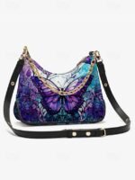 Women's Faux Leather Shoulder Bag with Adjustable Strap, - Image 9