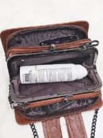 Women's Large Capacity Faux Leather Crossbody Bag with - Image 6