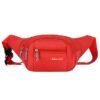 Black Waterproof Waist Bag – Multi-Pocket Fanny Pack for
