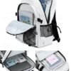 Unisex Waterproof School Backpack with Multi-Pocket Design and