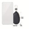 Faux Leather Zipper Key Case – Compact Key Organizer with