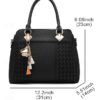 30Pcs Women's Faux Leather Handbag with Tassel Charm and Textured
