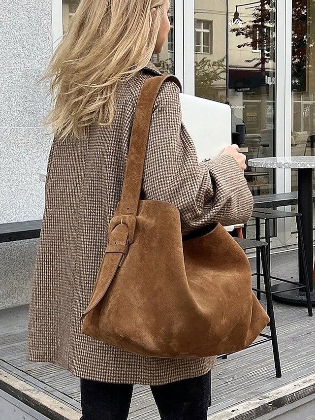 bnfypi1757917150687 Women's Suede Shoulder Tote Bag - Bohemian Style Large - Image 1