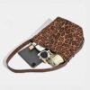 70Pcs Women's Suede-Like Faux Leather Tote with Leopard print