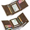 Men's Genuine Leather Wallet with Key Slot & Chain,