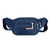 Black Waterproof Waist Bag – Multi-Pocket Fanny Pack for