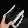 Elegant Pearl Clutch Bag – Luxury White Beaded Evening Purse