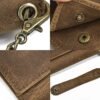 Men's Genuine Leather Wallet with Key Slot & Chain,