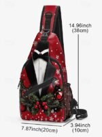 Men's Christmas Sling Bag - Polyester, Multi-Pattern - Image 13