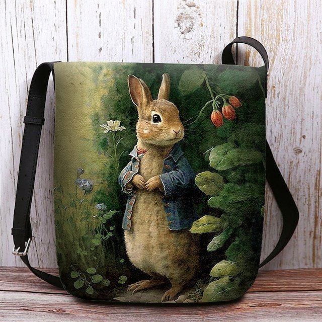 cpdpow1740147376934 Women's Easter Bunny Shoulder Bag Crossbody Bag - Vintage - Image 1