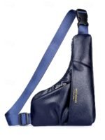 Men's Brown Faux Leather Crossbody Sling Bag – Vintage - Image 12