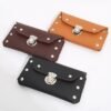 Men's Faux Leather Belted Mobile Waist Bag with Secure Lock