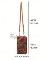 Women's Vintage Boho Phone Crossbody Bag with Adjustable - Image 8