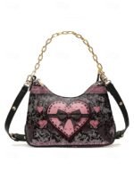 Women's Faux Leather Shoulder Bag with Adjustable Strap, - Image 15