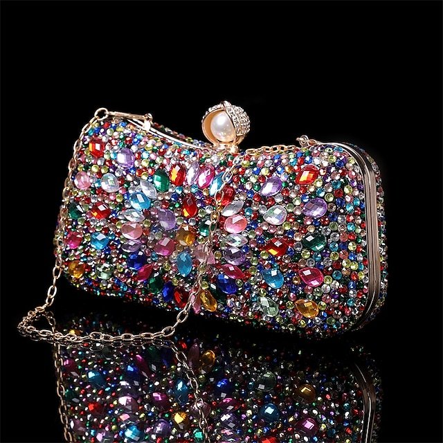 dvydtb1668242590392 Women's Multicolor Crystal Evening Clutch – Luxury - Image 1