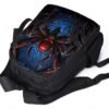 Men's Large Capacity Spider Print Backpack with Double