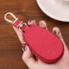 Faux Leather Zipper Key Case – Compact Key Organizer with