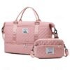 Women's Polyester Quilted Duffel Bag Set, Multiple Colors,