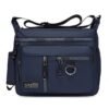 Men's Black Multi-pocket Nylon Crossbody Messenger Bag –