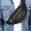 Men's Vintage Leather Sling Bag Fanny pack– Crossbody