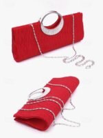 Women's Clutch Evening Bag Wristlet Polyester Party Wedding - Image 5