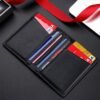 Men's RFID Blocking Wallet, Premium Cowhide Leather, Slim