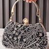 Women's Polyester Clutch Bag with Sequin and Bead