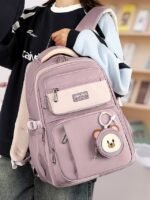 Teen Waterproof Backpack with Trolley Sleeve – Multi-Pocket - Image 2