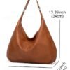 Women's Large Hobo Shoulder Bag – Soft PU Leather Slouchy