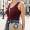 Women's Large Capacity Faux Leather Crossbody Bag with