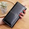 Women's Red Faux Leather Wallet with Multiple Card Slots