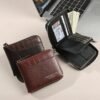 Men's Faux Leather Zip Wallet, Multiple Colors, Compact