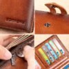 Men's Genuine Leather Long Wallet – Vintage Bifold Clutch