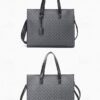 Men's Large Faux Leather Tote Bag – Stylish Business