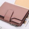 Women's Purple Faux Leather Bifold Wallet – Stylish