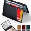 Men's RFID Blocking Wallet, Premium Cowhide Leather, Slim
