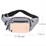 Unisex Multi-Pocket Canvas Crossbody Waist Bag, Adjustable Belt - Image 11