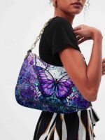 Women's Faux Leather Shoulder Bag with Adjustable Strap, - Image 7