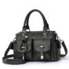 Women's Blue Faux Leather Handbag – Stylish Large