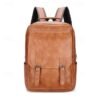 Men's Vintage Faux Leather Backpack – Large Capacity