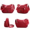 Women's Lightweight Nylon Crossbody Bag - Multi-Pocket