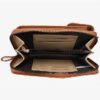 Women's Vintage Faux Leather Crossbody Wallet with Zipper,