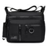 Men's Black Multi-pocket Nylon Crossbody Messenger Bag –