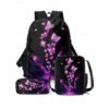 Purple Butterfly Glow Backpack for Girls – Fantasy Style Large