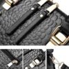 Women's Faux Leather Crocodile Pattern Handbag with Tassel