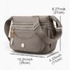 Women's Nylon Crossbody Bag with Multiple Pockets,