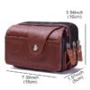 Men's Leather Belt Bag Wallet – Genuine Leather, Black