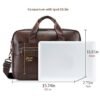 Premium Brown Leather Briefcase - Elegant Business Laptop Bag