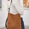 70Pcs Women's Suede-Like Faux Leather Tote with Leopard print