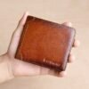 Men's RFID Blocking Bifold Wallet, Genuine Leather Slim